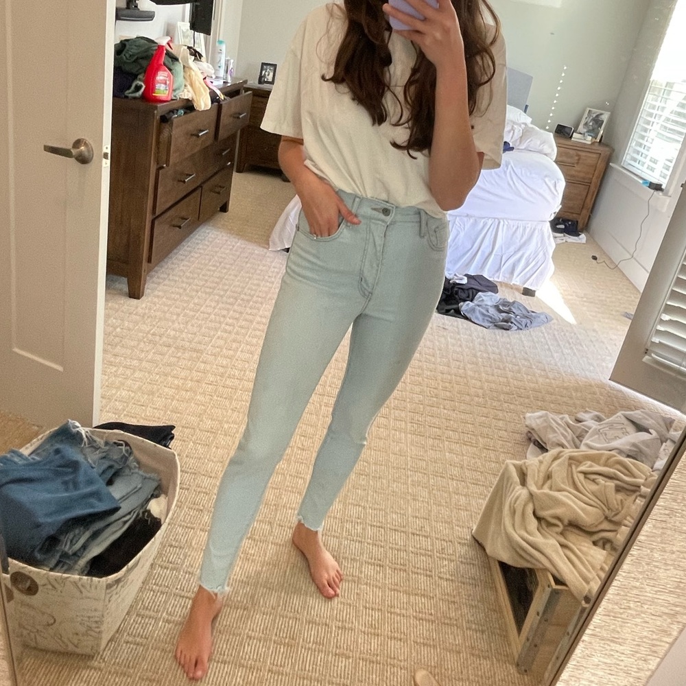 Light wash jeans